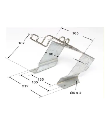 CALZO CAMION GALVANIZADO 380x155x240MM Con SOPORTE