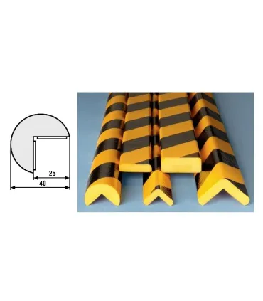 TIRA BLANDA ESCOTE ESQUINA Ø40x750 NEGRO/AMARILLO