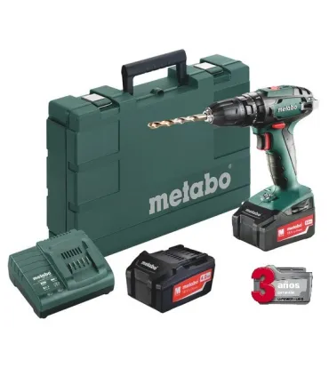 TALADRO PERCUTOR 18V METABO BASIC 2 BATERIAS 1,3AH SB18