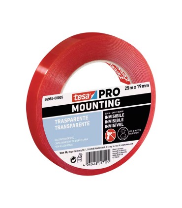 FIX TRANSPARENTE DOBLE-CARA 25M x19mm