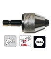 PORTABROCAS + ADAPTADOR HEX 1/4 P/ ATORNILLADORES 0,5-6MM