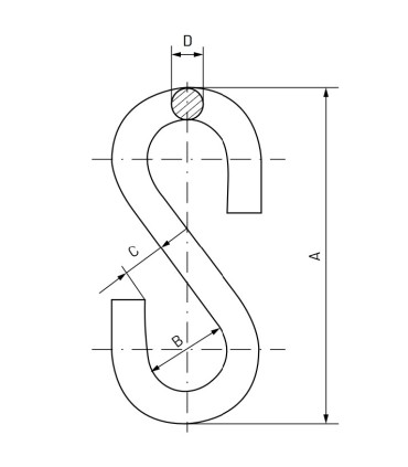 ESE ZINCADA 6x55 mm. (REDES)