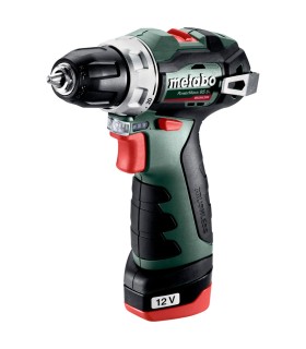 TALADRO ATORNILLADOR METABO 2 BAT.12V-2Ah POWERMAX BASIC