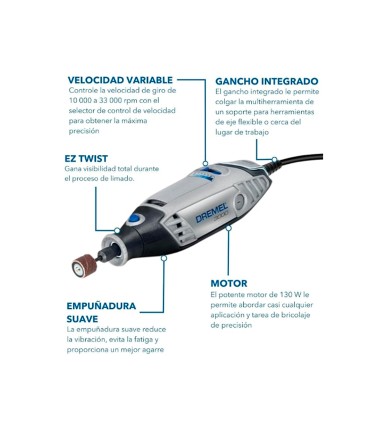 SET DREMEL 3000 JC 130W + 15 ACCESORIOS + ESTUCHE