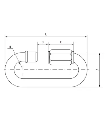 ESLABON RAPIDO ACERO ZINCADO 4x40MM WLL90KG