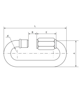 ESLABON RAPIDO ACERO ZINCADO 6x60mm WLL200KG