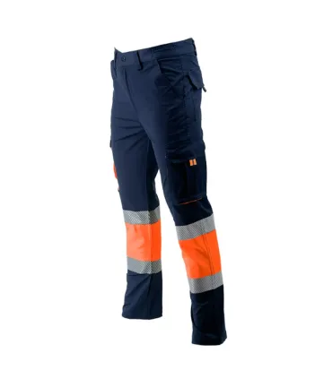PANTALÓN LARGO MULTIBOLSILLOS COMBINADO ALTA VISIBILIDAD