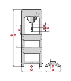 PRENSA MANUAL MONOBLOC 30Ton MEGA PRB30/KMG30