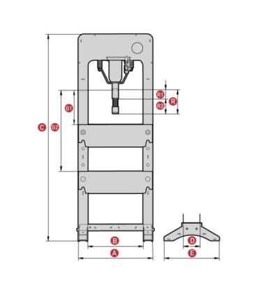 PRENSA MANUAL MONOBLOC 30Ton MEGA PRB30/KMG30