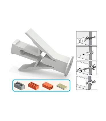 CAJA 100 TACOS C/ALAS 10x40 (P/Hueco 4-12mm)