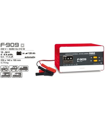 CARGADOR BATERIA AUTOMATICO 12-24V 4-8Amp (24-120Ah)