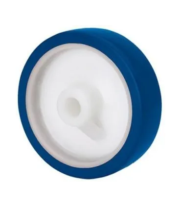 RUEDA SUELTA POLIU.AZUL+NYL D.125X32 EJE 12X40mm