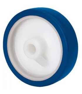 RUEDA SUELTA POLIU.AZUL+NYL D.125X32 EJE 12X40mm