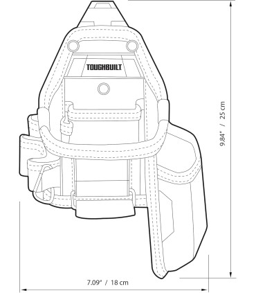 Bolsa Portaherram.Cuchilla 7 bolsillos TOUGBUILT