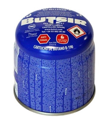 CARTUCHO GAS BUTANO DESECHABLE 190GR