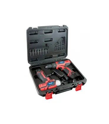 CONJUNTO TALADRO ATORNILLADOR PERCUTOR 12 V + ATORNILLADOR 12 V