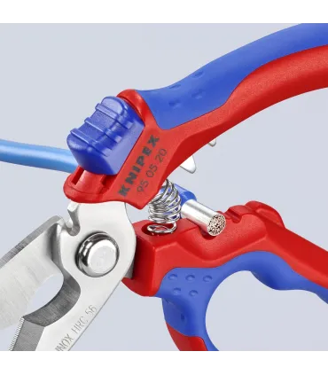 TIJERA KNIPEX CURVADA 160mm 95.05.20SB C/CRIMPADO