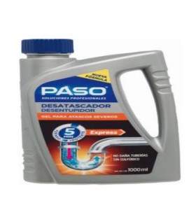 BOTELLA 1 LIT DESINCRUSTANTE DESATASCADOR WC GEL EXPRESS PASO