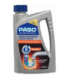 BOTELLA 1 LIT DESINCRUSTANTE DESATASCADOR WC GEL EXPRESS PASO