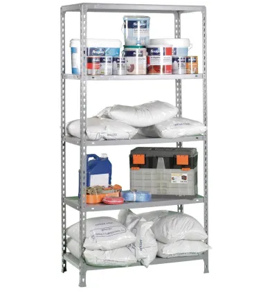 KIT ESTANTERIA ECONOMIC 5/400 GALVA 1800x900x400 5 estantes