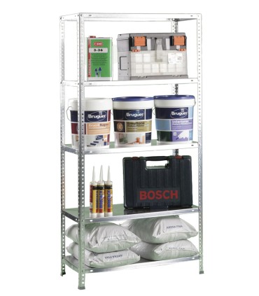 KIT ESTANTERIA ECONOMIC SUPRA 5/500 GALVA 2000x1000x500 5 ESTANTES