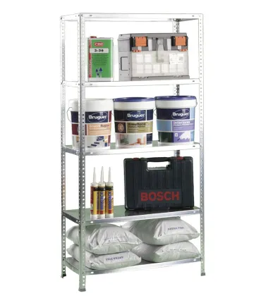 KIT ESTANTERIA ECONOMIC SUPRA 5/500 GALVA 2000x1000x500 5 ESTANTES