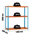KIT ESTANTERIA SIMONTALLER ST1806-3 2000x1800x600 cap. 600kg