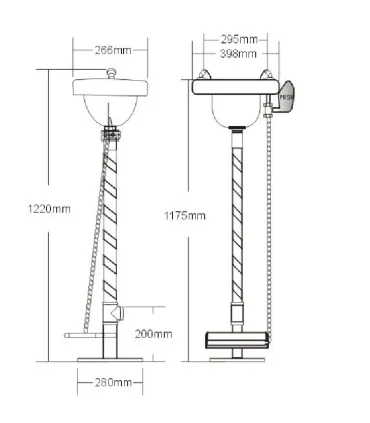LAVAOJOS DE PIE, RECOGEDOR EN ABS MOD.2220