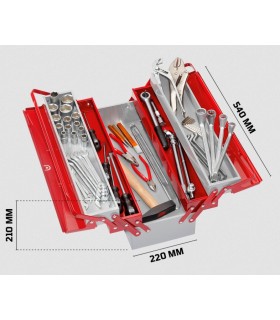 CAJA CON HERRAMIENTAS MECANICO TIPO 1 56 PIEZAS