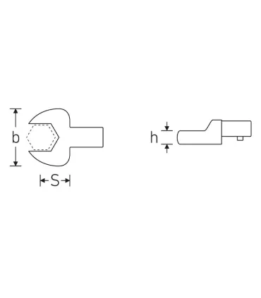 BOCA ABIERTA INSERTABLE LL.DINAMOMETRICA 14x18 19mm