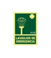 SEÑAL SALVAMENTO PVC ROT.FOT.297x230 "LAVAOJOS EMERGENCIA"