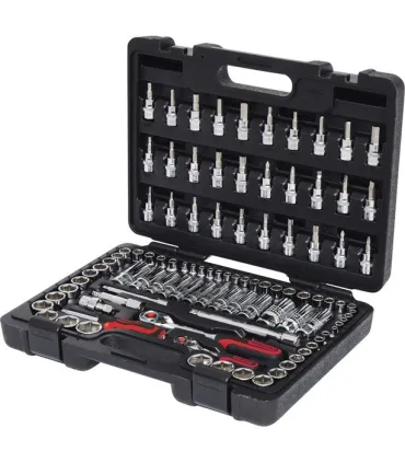 JUEGO KS VASOS+PUNTAS 1/4+3/8 PULGADAS+METRICO 99PCS 918.0699