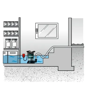 BOMBA SUMERGIBLE AGUA LIMPIA METABO 0,7 bar 8000 L/H 350W