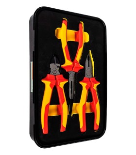 JUEGO 3 ALICATES ELECTRICOS 1000V VDE