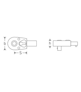CARRACA ACOPLABLE 1/4" 9X12 725QR/4