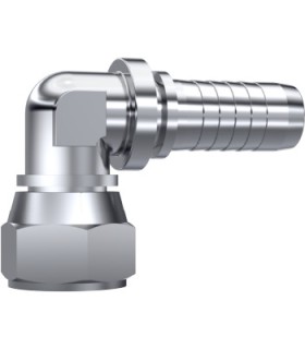 HEMBRA GIRATORIA90° COMPACTA JIC37° INOX 7/16" 20H UNF DN 1/4"