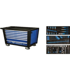 CARRO 207 HERRAMIENTAS BRILIANT DE 7 CAJONES + MALETA VASOS 172pcs