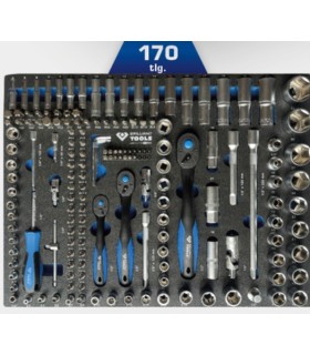 CARRO 207 HERRAMIENTAS BRILIANT DE 7 CAJONES + MALETA VASOS 172pcs