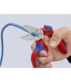 TIJERA KNIPEX CURVADA 160mm 95.05.20SB C/CRIMPADO