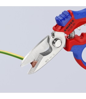 TIJERA KNIPEX CURVADA 160mm 95.05.20SB C/CRIMPADO