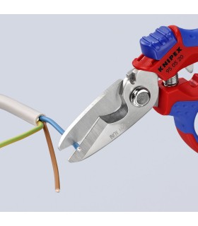 TIJERA KNIPEX CURVADA 160mm 95.05.20SB C/CRIMPADO