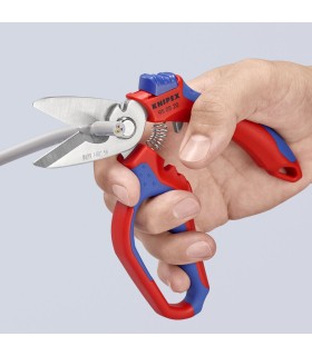 TIJERA KNIPEX CURVADA 160mm 95.05.20SB C/CRIMPADO