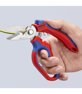 TIJERA KNIPEX CURVADA 160mm 95.05.20SB C/CRIMPADO