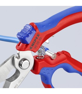 TIJERA KNIPEX CURVADA 160mm 95.05.20SB C/CRIMPADO