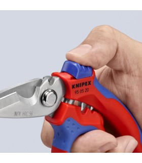 TIJERA KNIPEX CURVADA 160mm 95.05.20SB C/CRIMPADO