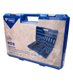 JGO. VASOS 1/2"+3/8"+1/4" 172 piezas BTools