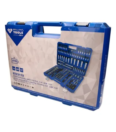 JGO. VASOS 1/2"+3/8"+1/4" 172 piezas BTools