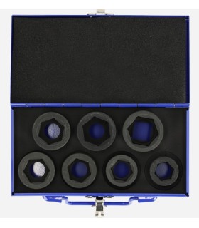 JUEGO 7 VASOS IMPACTO 1" (24-27-30-32-33-36-38mm). ESTUCHE METALICO