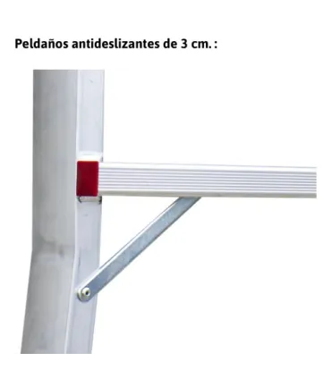 ESCALERA PLS-6 6 PELDAÑOS, PLATAFORMA REGULABLE EN ALTURA