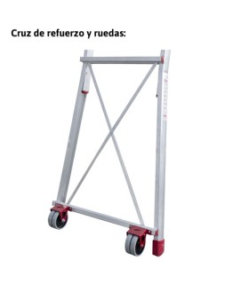 ESCALERA PLS-6 6 PELDAÑOS, PLATAFORMA REGULABLE EN ALTURA